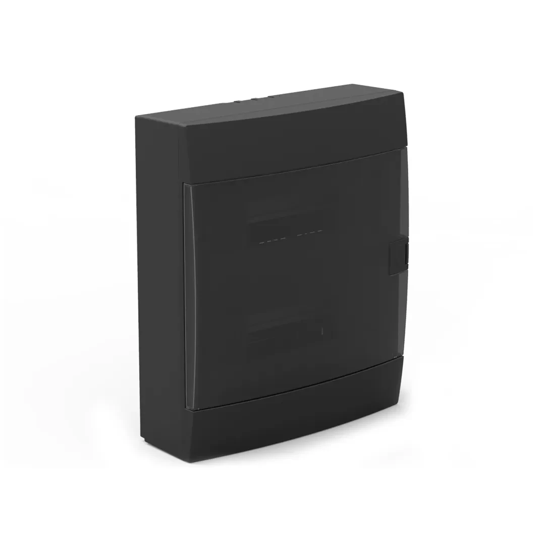 Panou pentru automate 24 module - tip aparent - negru - plastic