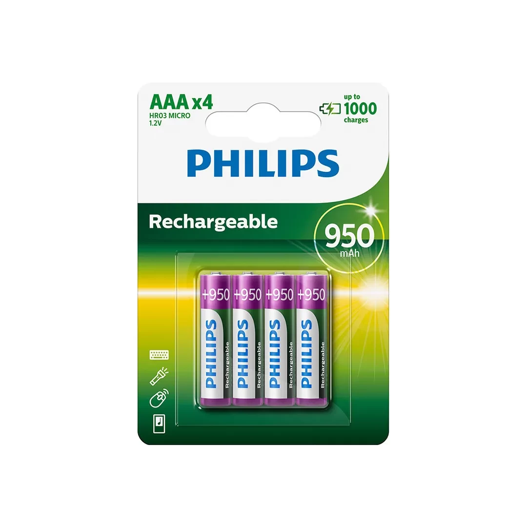 Pile electrice 4 buc Philips MULTILIFE 950 mAh 1.2 V AAA