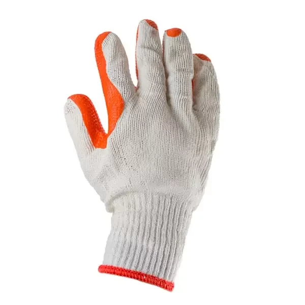 Manusi pentru zidar din bumbac albe, acoperire latex rosu, turnare incompleta 10 "(L) Profmet