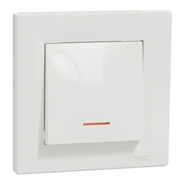 Întrerupător unitar Schneider-Electric EPH1400121 asfora 10 A 250 V alb cu indicator