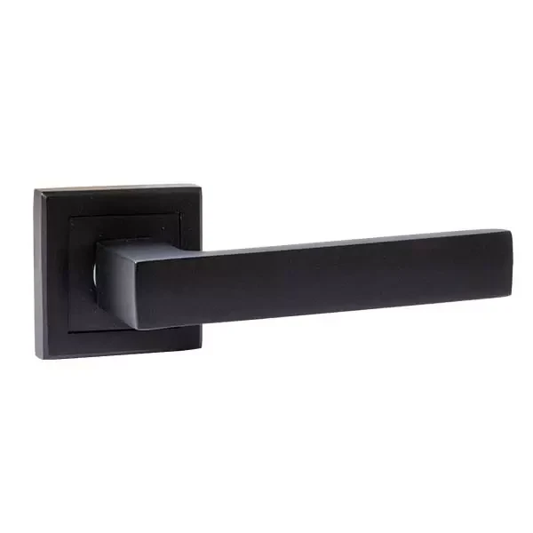 Maner pentru usa P05, p/u usi interne, aluminiu, baza patrata, culoarea neagra Profmet