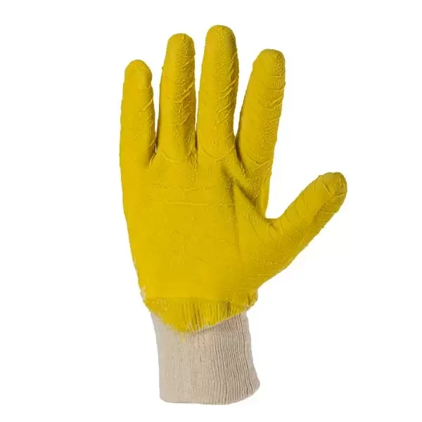 Manusi impregnate partial cu latex, galbene 10" (L)