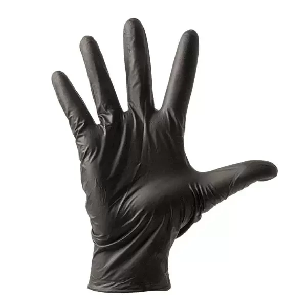 Manusi din nitril fara pudra (XL), negru_100buc. Profmet