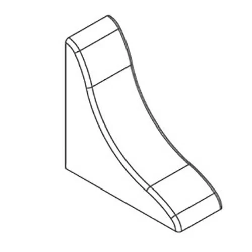 Capac pentru profil PVC alb 21x21mm