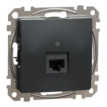 Priza unitara RJ45 antracit Cat5E SDD114451 Sedna Noua