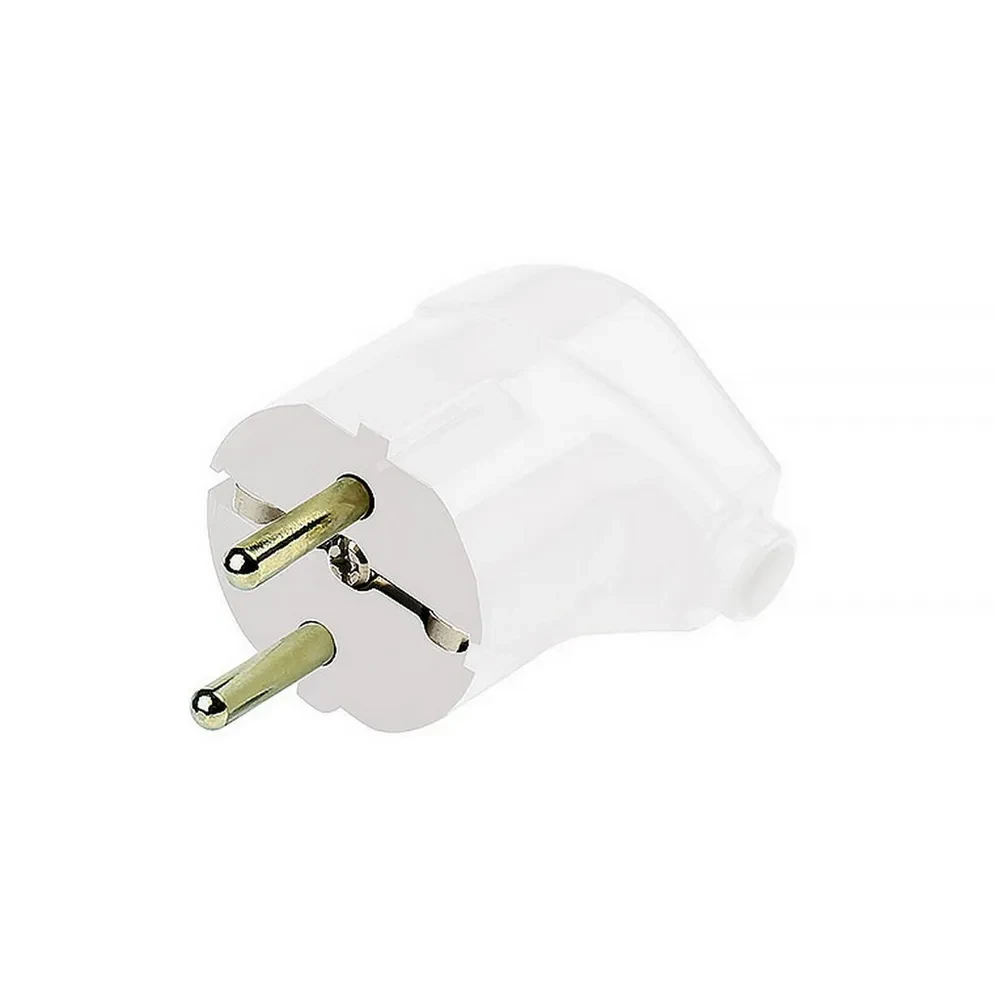 Fisa cu impamintare unghiular alb 16A 220-250V NE-AD LUMINALED