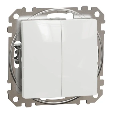 Intrerupator 2 clape cap-scara alb SDD111108 Sedna Noua