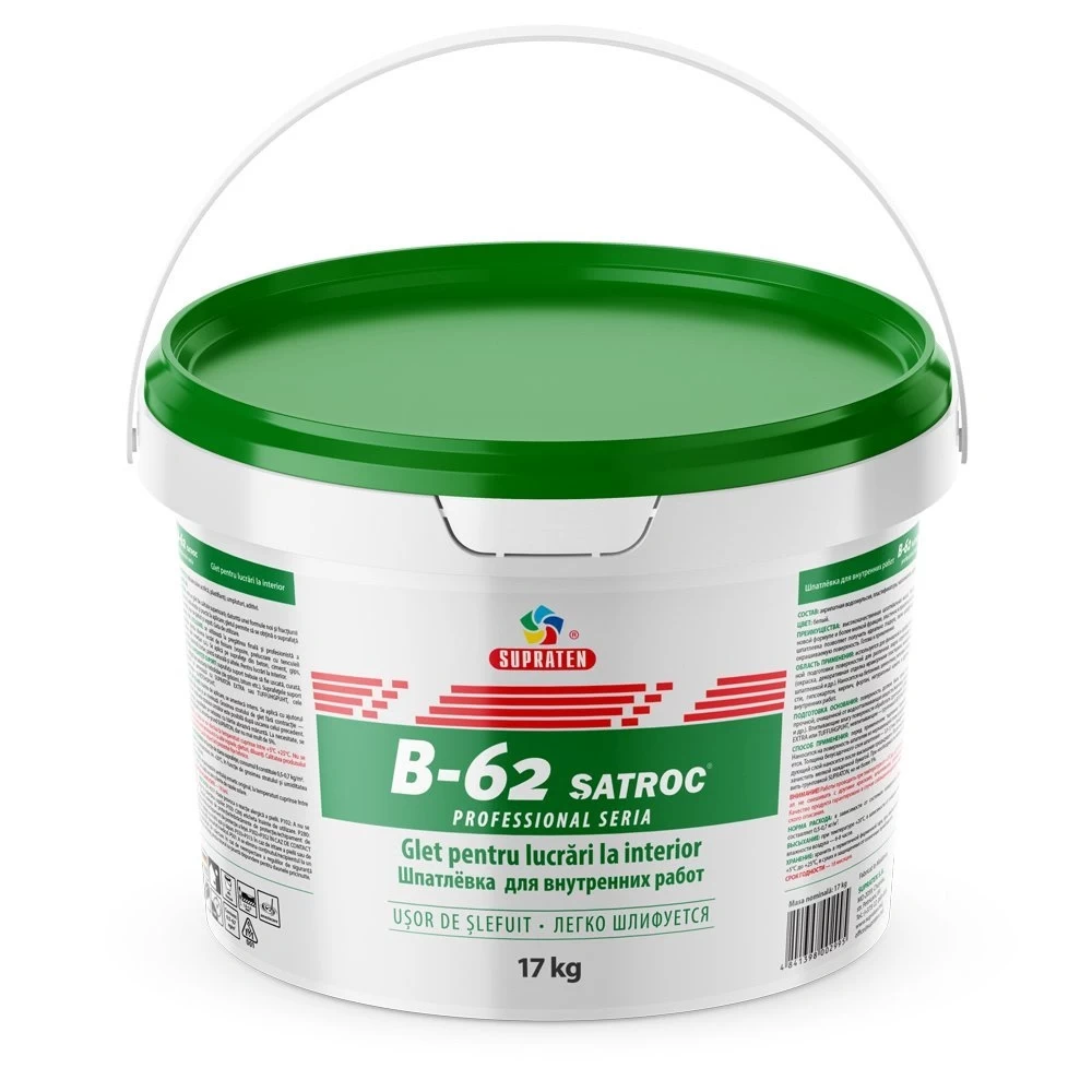 Glet finisare acril B-62 SATROC 17 kg