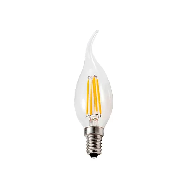 BEC LEDBulb FILAM.C37T 4W E14 2700K 380Lm COB Glass L.D. ELMOS
