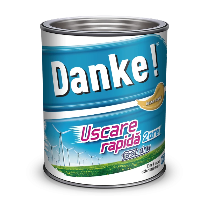EMAIL DANKE 0.75L, galben mustar,ext./int. uscare rapida