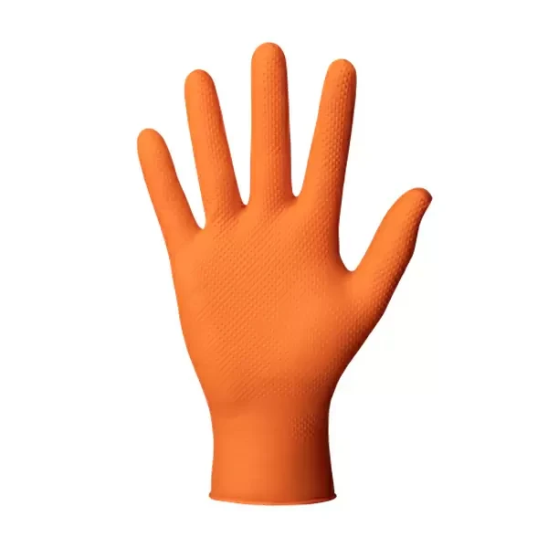 Manusi orange din nitril Gogrip de protectie (XXL)_50 buc.