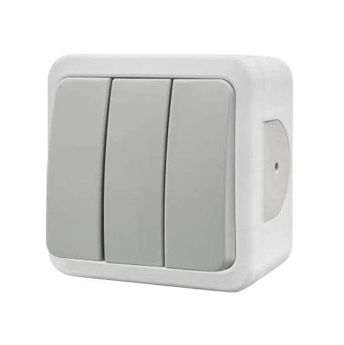 Intrerupator aplicat 3cl. IP22 sur/alb NE-AD