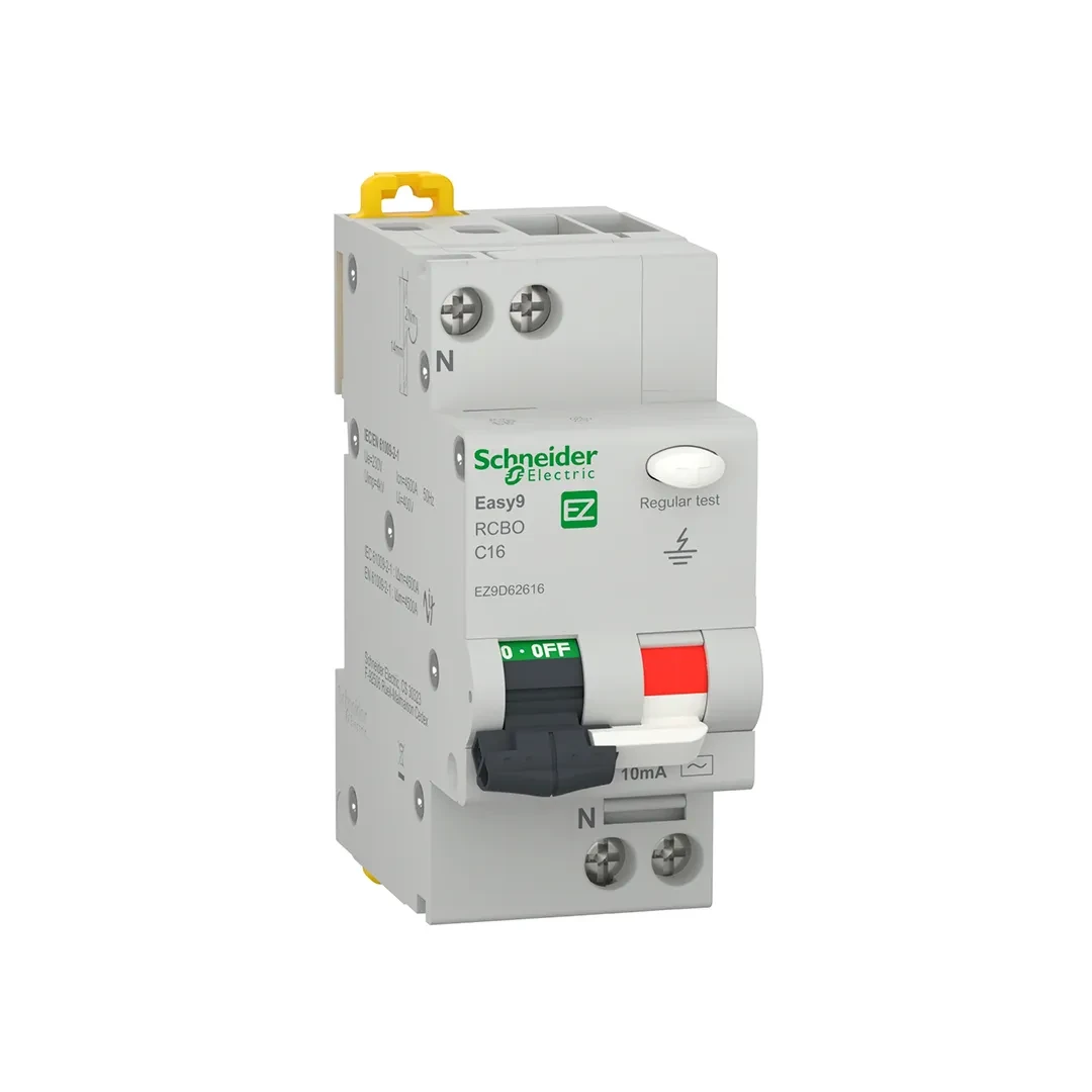 Întreruptor automat diferențial Schneider-Electric EZ9D62616 C 10 mA 16 A 1P+N 230 V