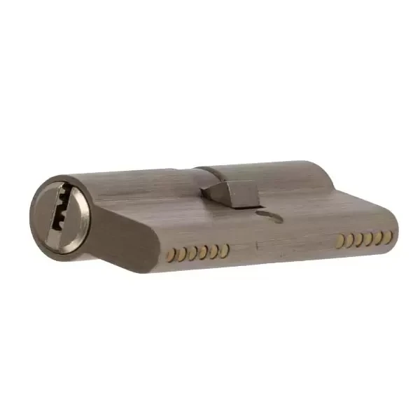Cilindru siguranta_  70mm(30/40)_seria 100_cheie-cheie_corp zincl_culoare nichel satin_5 chei Profmet