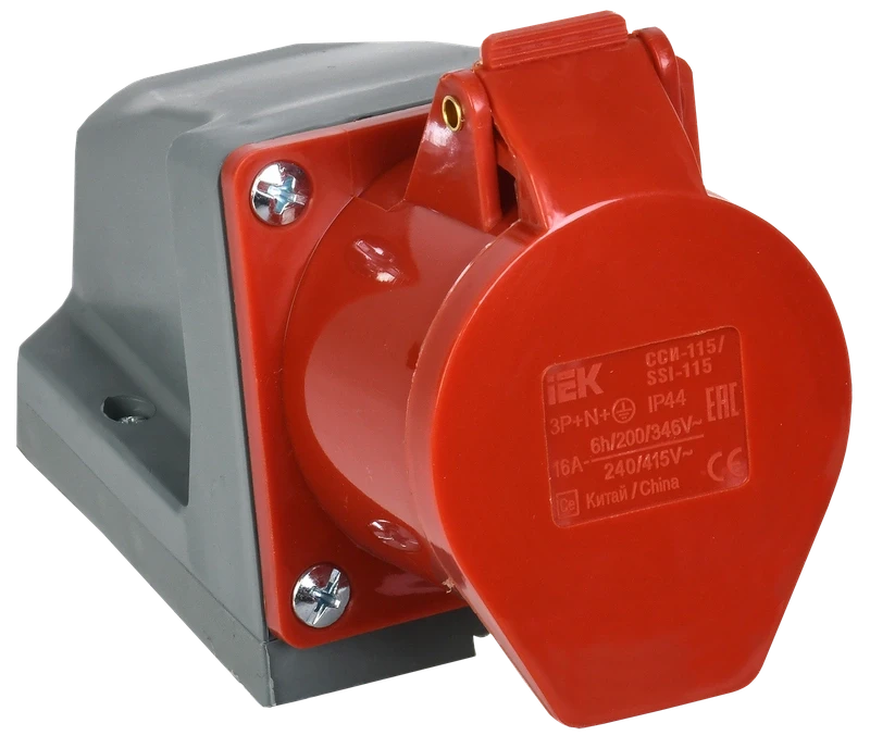 Priza fixa 115  3Р+РЕ+N 16А 380V IP44  IEK