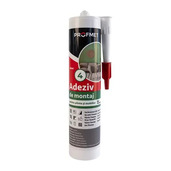 Adeziv de montaj pentru plinte si mobilierl_280ml,bej Profmet