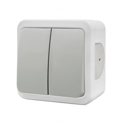 Intrerupator aplicat 2cl. IP22 sur/alb NE-AD