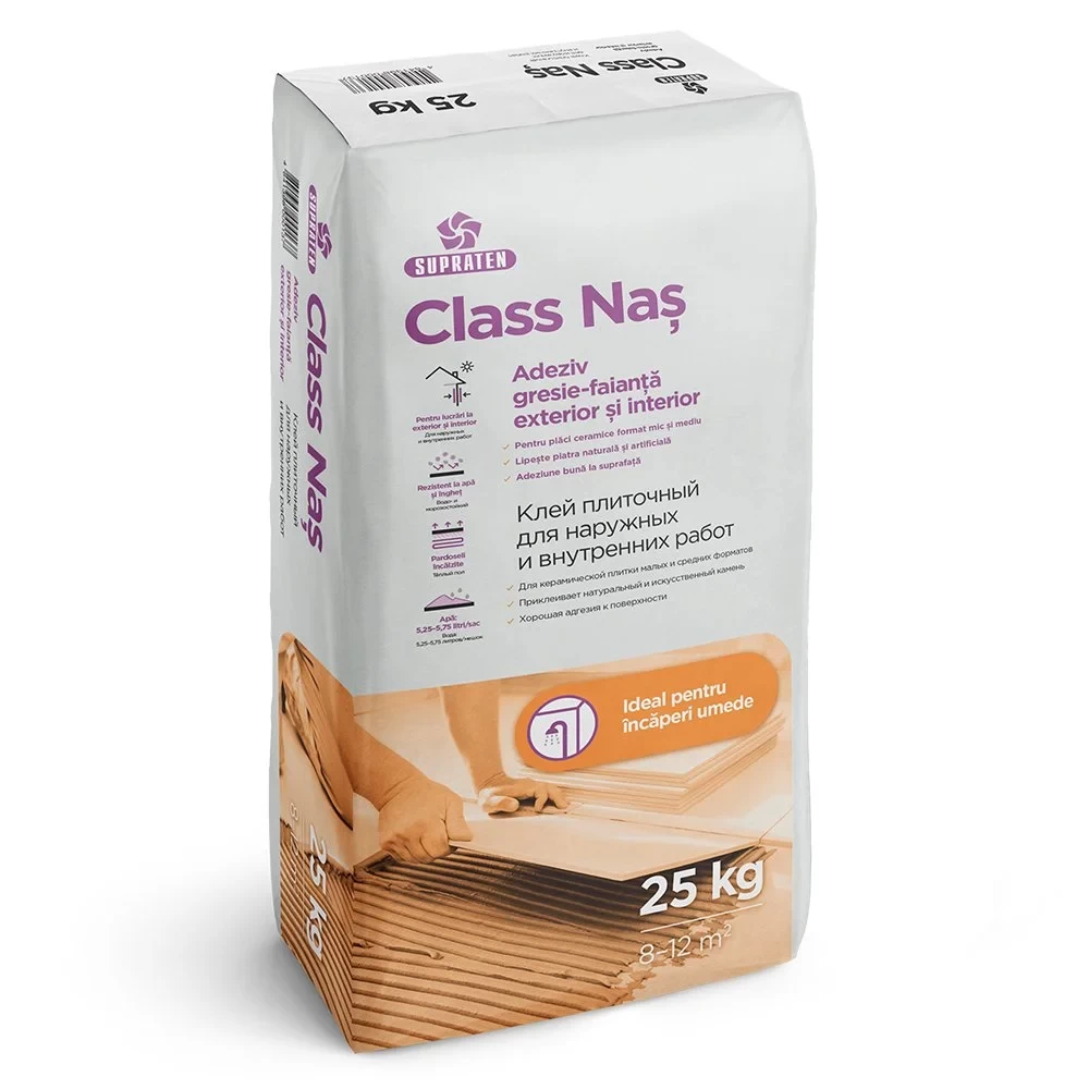 Adeziv pentru gresie/faianta CLASS NAS gri 25kg