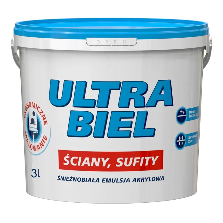 SNIEZKA ULTRA BIEL,  3L, vopsea emulsie bz.acril