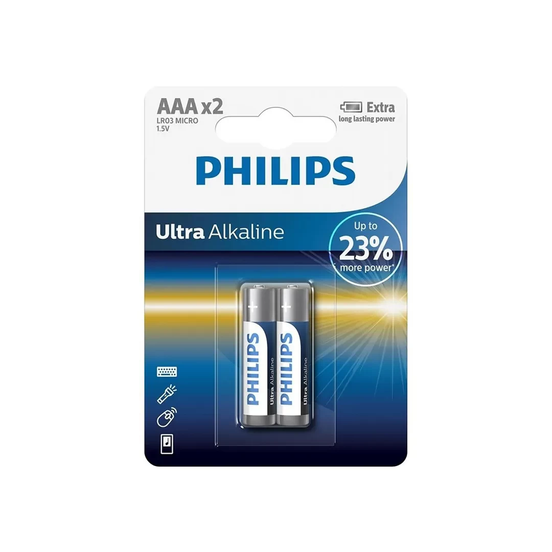 Pile electrice 2 buc Philips ULTRA ALKALINE 1.5 V AAA