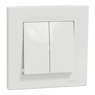 Întrerupător dublu Schneider-Electric EPH0300121 asfora 10 A 250 V alb
