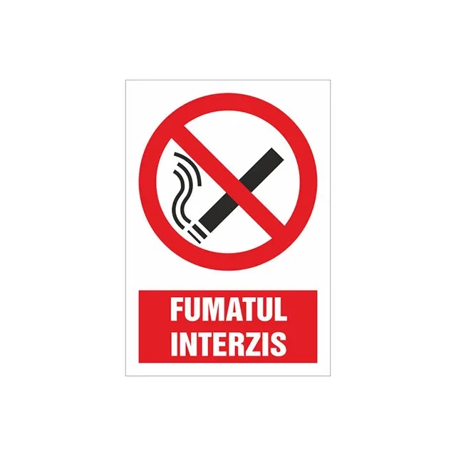 Indicator fumatul interzis roşu/Alb/Negru