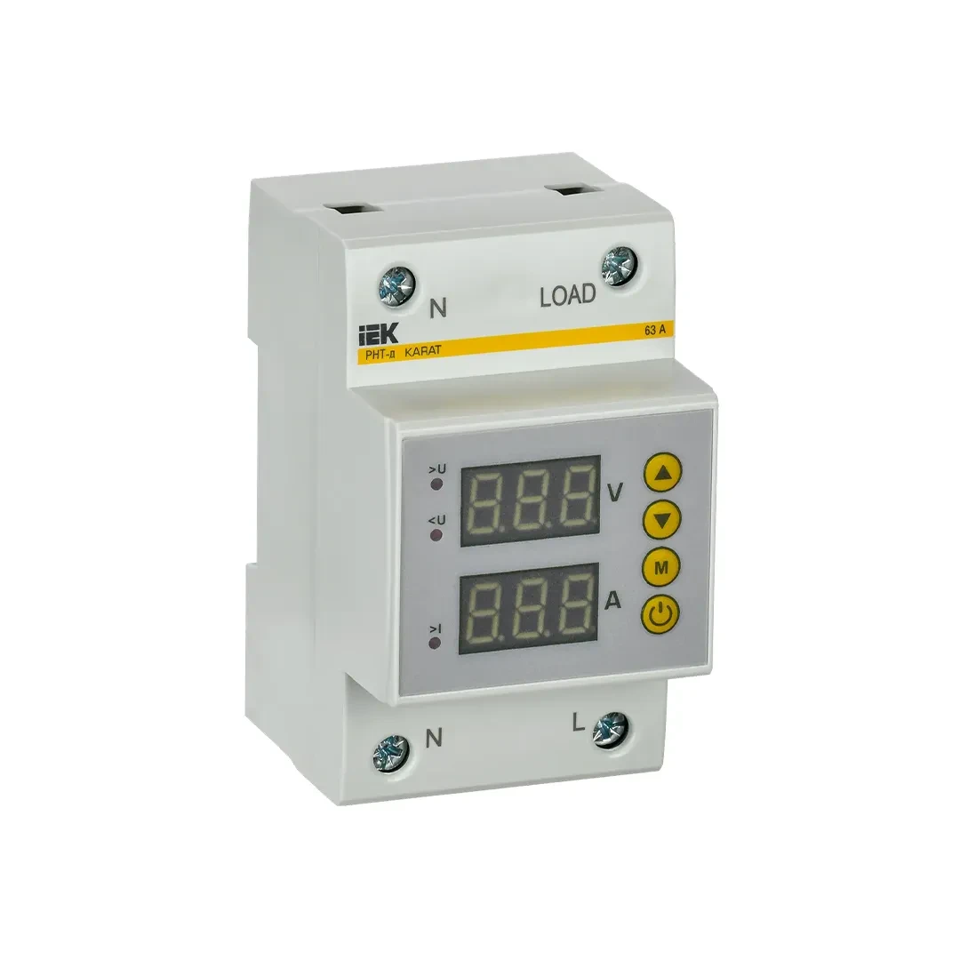 Releu control tensiune si curent RNT-d monofazat 54mm 63А IEK