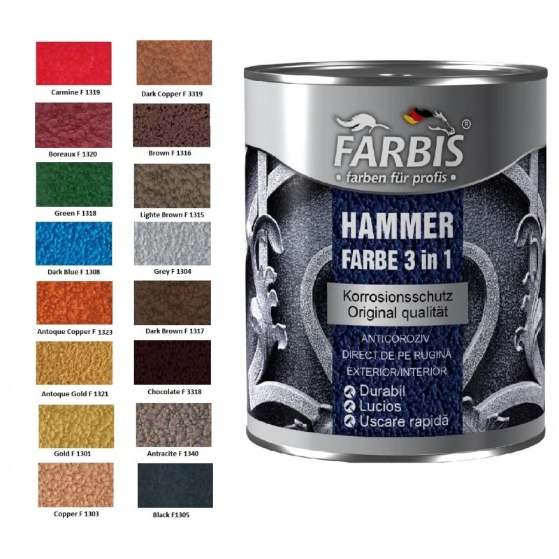 Email Vopsea 3 in 1 (ef.ciocan) Farbis Grey 0,75 L F 1304